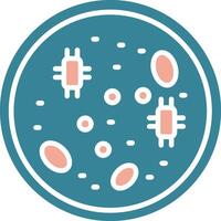 Petri Dish Glyph Two Color Icon vector