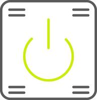 Power Button Line Two Color Icon vector