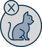 No Pets Allowed Line Filled Grey Icon vector