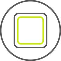 Stop Button Line Two Color Icon vector