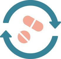Pill Glyph Two Color Icon vector