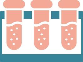 Test Tubes Glyph Two Color Icon vector