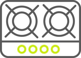 Hob Line Two Color Icon vector