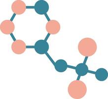 Molecules Glyph Two Color Icon vector