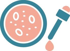 Petri Dish Glyph Two Color Icon vector