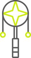 Spin Drum Line Two Color Icon vector
