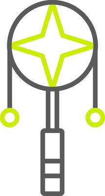 Spin Drum Line Two Color Icon