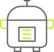Slow Cooker Line Two Color Icon vector