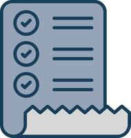 Check List Line Filled Grey Icon vector