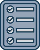 List Line Filled Grey Icon vector