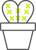 Cactus Line Two Color Icon vector