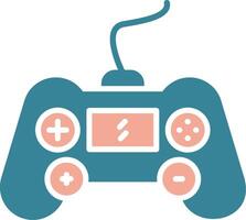 Gaming Console Glyph Two Color Icon vector