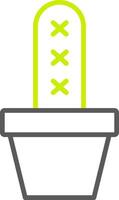 Cactus Line Two Color Icon vector