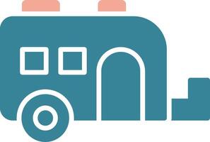 Caravan Glyph Two Color Icon vector