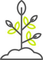 Plant Line Two Color Icon vector