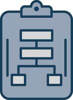 Planning Line Filled Grey Icon vector