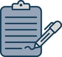 Check List Line Filled Grey Icon vector