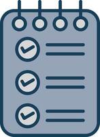 Check List Line Filled Grey Icon vector
