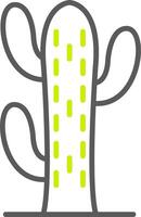 Cacti Line Two Color Icon vector