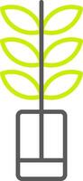 Plant Line Two Color Icon vector