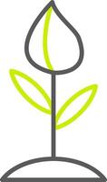 Flower Bud Line Two Color Icon vector