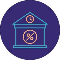 Interest Line Two Color Circle Icon vector
