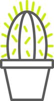 Cactus Line Two Color Icon vector