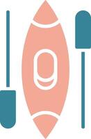 Canoe Glyph Two Color Icon vector