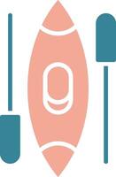 Canoe Glyph Two Color Icon vector