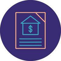 Mortgage Line Two Color Circle Icon vector
