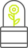 Flower Line Two Color Icon vector