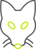 Fox Line Two Color Icon vector