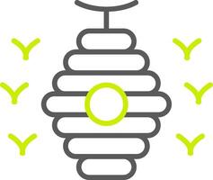 Bee Hive Line Two Color Icon vector