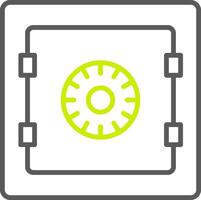 Safe Line Two Color Icon vector