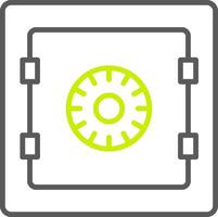 Safe Line Two Color Icon vector