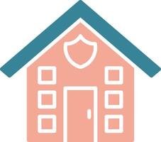 House Glyph Two Color Icon vector