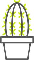 Cactus Line Two Color Icon vector