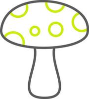 Mushroom Line Two Color Icon vector