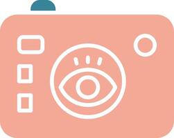 Camera Glyph Two Color Icon vector