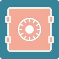 Safe Glyph Two Color Icon vector