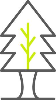 Tree Line Two Color Icon vector