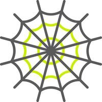 Spider Web Line Two Color Icon vector