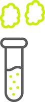 Test Tube Line Two Color Icon vector