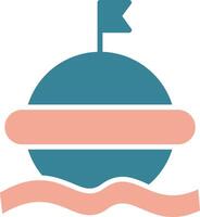 Buoy Glyph Two Color Icon vector