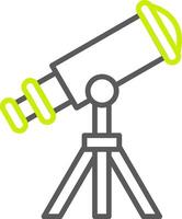 Telescope Line Two Color Icon vector