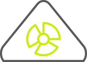 Radioactive Line Two Color Icon vector