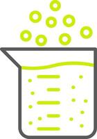 Beaker Line Two Color Icon vector