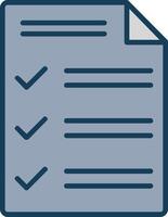 Customs Declaration Line Filled Grey Icon vector