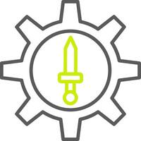 Attack Line Two Color Icon vector