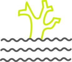 Flood Line Two Color Icon vector